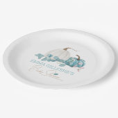 Eine kleine Pumpkin Fall Baby Dusche Pappteller (Schrägansicht)