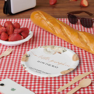 Eine kleine Pumpkin Fall Baby Dusche Pappteller