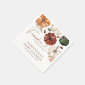 Eine kleine Pumpkin Fall Baby Dusche Serviette (Ecke)