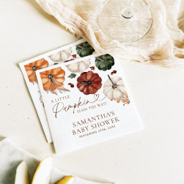 Eine kleine Pumpkin Fall Baby Dusche Serviette