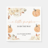 Eine kleine Pumpkin Fall Baby Dusche Serviette (Vorderseite)