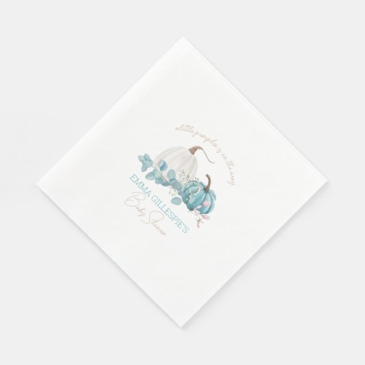 Eine kleine Pumpkin Fall Baby Dusche Serviette (Ecke)