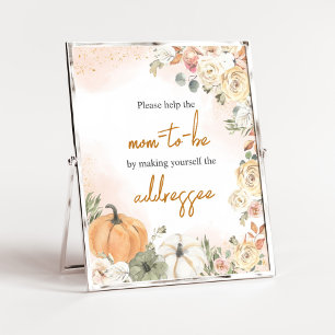 Eine kleine Pumpkin Fall Baby Duschkabine Poster