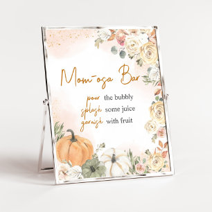 Eine kleine Pumpkin Fall Babydusche Mama Osa Bar Poster