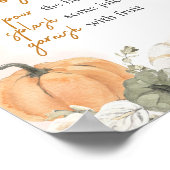 Eine kleine Pumpkin Fall Babydusche Mama Osa Bar Poster (Ecke)