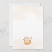 Eine kleine Pumpkin Fall Boho Rainbow Baby Dusche Einladung (Rückseite)
