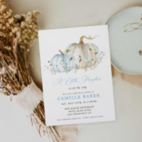 Eine kleine Pumpkin Fall Boy Baby Dusche Einladung