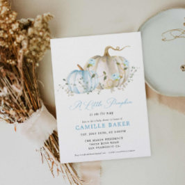 Eine kleine Pumpkin Fall Boy Baby Dusche Einladung