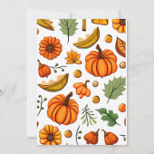 Eine kleine Pumpkin Fall Floral Baby Dusche Einladung (Rückseite)