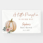 Eine kleine Pumpkin Floral Baby Dusche Banner (Horizontal)