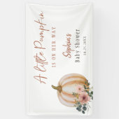 Eine kleine Pumpkin Floral Baby Dusche Banner (Vertikal)