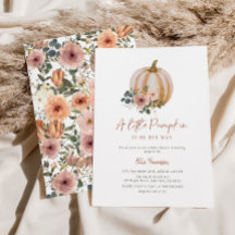 Eine kleine Pumpkin Floral Baby Dusche