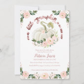 Eine kleine Pumpkin Floral Baby Dusche Einladung (Vorderseite)