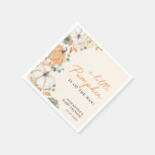 Eine kleine Pumpkin Floral Boho Rustic Baby Dusche Serviette (Ecke)