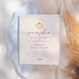 Eine kleine Pumpkin Floral Budget Fall Baby Dusche