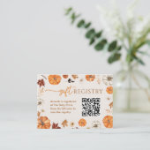 Eine kleine Pumpkin Geschenkgutscheine Registrieru Begleitkarte (Stehend Vorderseite)