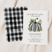 Eine kleine Pumpkin Gingham Baby Dusche Einladung