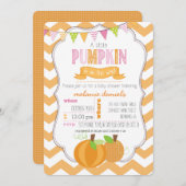 Eine kleine Pumpkin Girl-Babydusche Einladung (Vorne/Hinten)