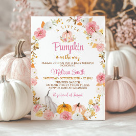 Eine kleine Pumpkin Girl-Babydusche Einladung