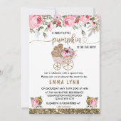 Eine kleine Pumpkin Girl-Babydusche Einladung (Vorderseite)