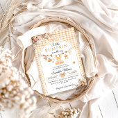 Eine kleine Pumpkin Girl Modern Fall Baby Dusche Einladung