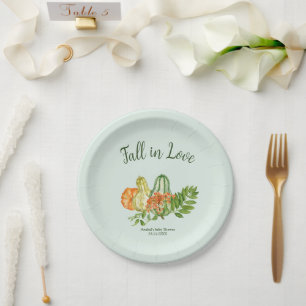 Eine kleine Pumpkin Greenerenerity Fall Baby Dusch Pappteller