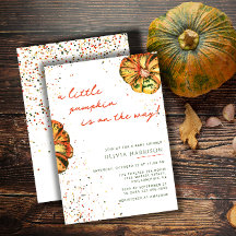 Eine kleine Pumpkin Herbst Babydusche