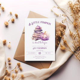 Eine kleine Pumpkin Herbst Babydusche Einladung