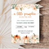 Eine kleine Pumpkin Herbst Babydusche Einladung