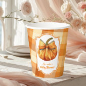 Eine kleine Pumpkin Herbst Babydusche Pappbecher