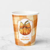 Eine kleine Pumpkin Herbst Babydusche Pappbecher (Rückseite)