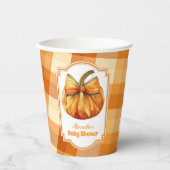 Eine kleine Pumpkin Herbst Babydusche Pappbecher (Vorderseite)