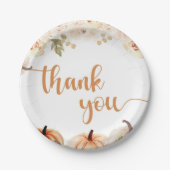 Eine kleine Pumpkin Herbst Babydusche Pappteller (Vorderseite)