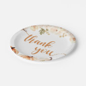 Eine kleine Pumpkin Herbst Babydusche Pappteller (Schrägansicht)