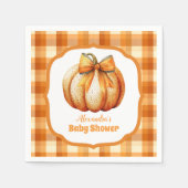 Eine kleine Pumpkin Herbst Babydusche Serviette (Vorderseite)