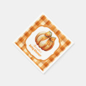 Eine kleine Pumpkin Herbst Babydusche Serviette (Ecke)