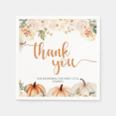 Eine kleine Pumpkin Herbst Babydusche Serviette (Vorderseite)