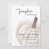 Eine kleine Pumpkin Herbst-Geburtstagsparty Einladung (Vorderseite)