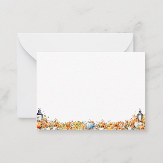 Eine kleine Pumpkin Herbst Herbstdusche BLANK Mitteilungskarte (Vorderseite)