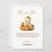 Eine kleine Pumpkin Herbst Herbstdusche Dankeskarte (Vorderseite)
