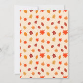 Eine kleine Pumpkin Herbst Herbstdusche Einladung (Rückseite)