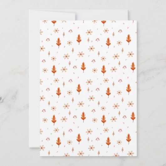 Eine kleine Pumpkin Herbst Herbstdusche Einladung (Rückseite)