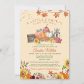Eine kleine Pumpkin Herbst Herbstdusche Einladung (Vorderseite)