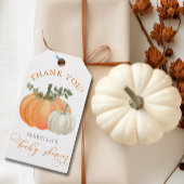 Eine kleine Pumpkin Herbst Herbstdusche Geschenkanhänger