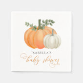 Eine kleine Pumpkin Herbst Herbstdusche Serviette (Vorderseite)