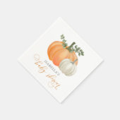 Eine kleine Pumpkin Herbst Herbstdusche Serviette (Ecke)