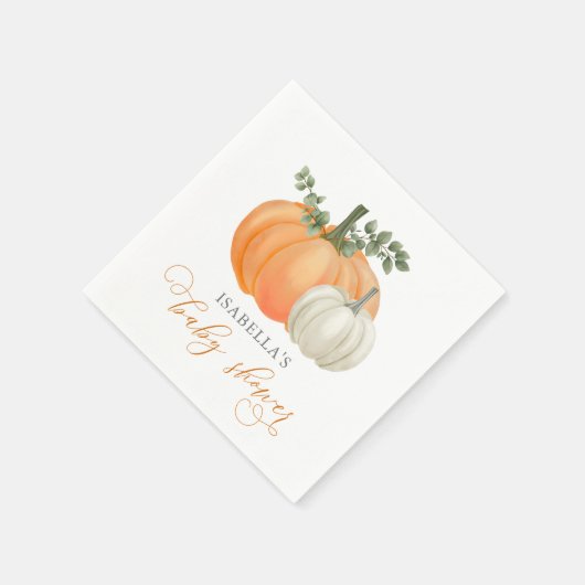 Eine kleine Pumpkin Herbst Herbstdusche Serviette (Ecke)