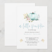 Eine kleine Pumpkin-Kinderdusche Einladung (Vorne/Hinten)