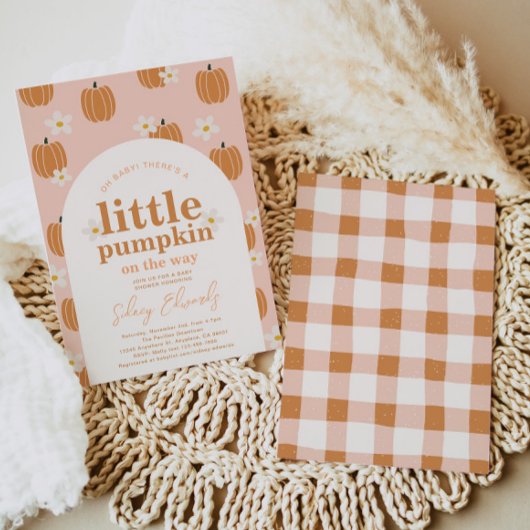 Eine kleine Pumpkin-Kinderdusche Einladung