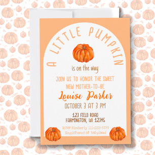 Eine kleine Pumpkin-Kinderdusche Einladung